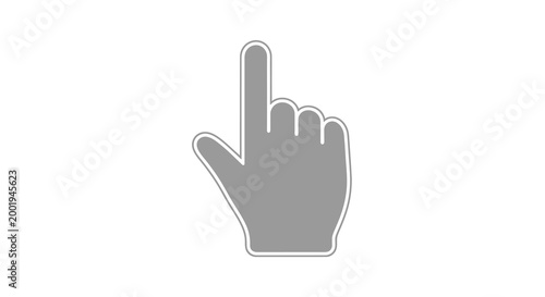 pointer hand cursor icon on white background