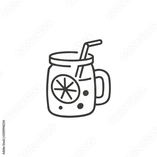 Mason Jar Drink Icon