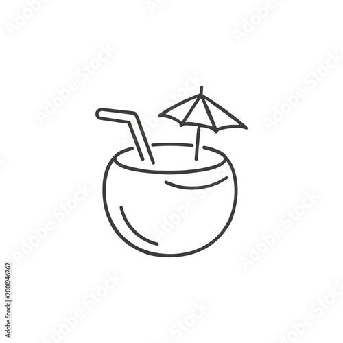 Tropical Coconut Drink Icon