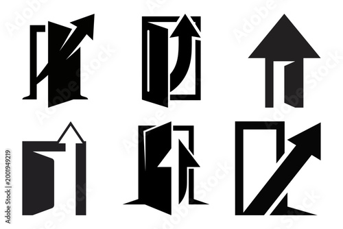 Geometric shield monogram identity mark collection