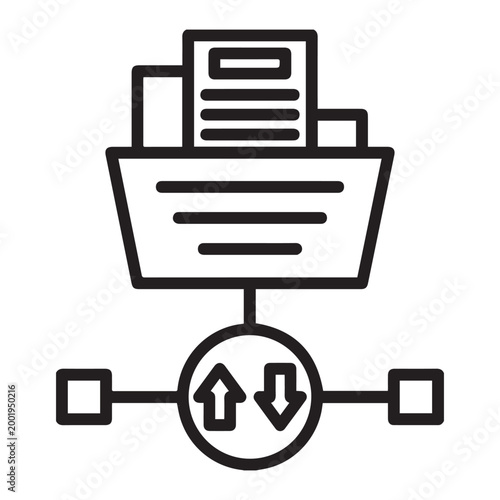 File Transfer Protocol Vector Icon Illustration Arts