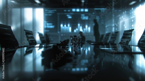 Empty conference room interior