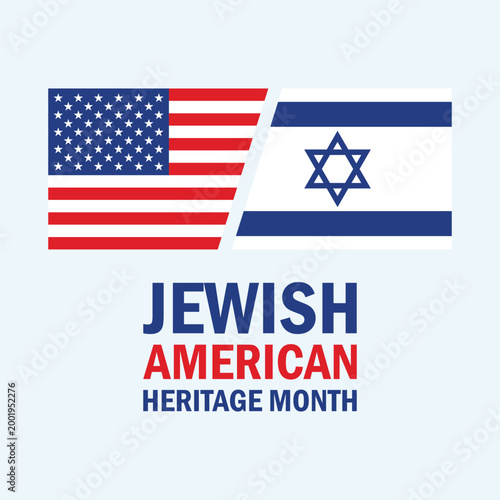 Obraz na płótnie May is Jewish American Heritage Month poster vector illustration