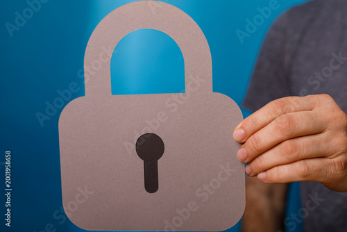 Image of a person holding a...