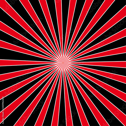 Decorative modern red spiral background. Swirling radial pattern. Simple abstract vector illustration Vector