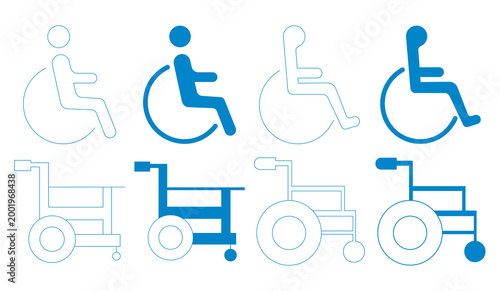 Wheelchair Accessibility Sign and Disabled Person Icons for Public Spaces