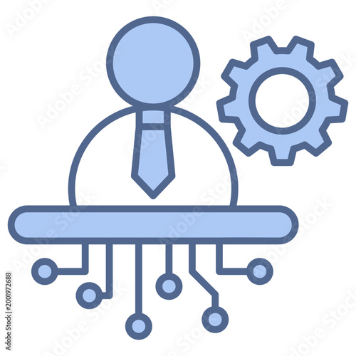 IT Manager Blue Icon