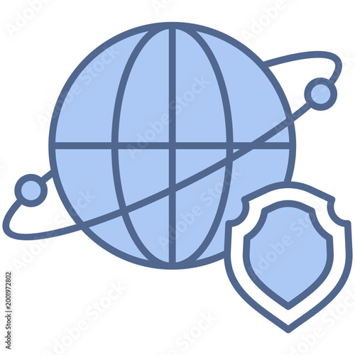 Network Security Blue Icon