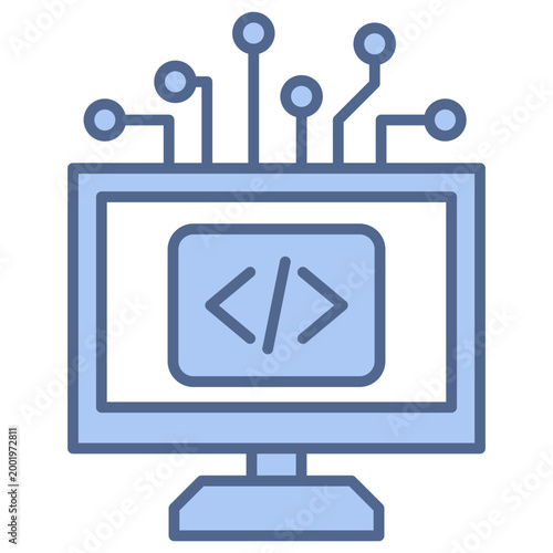 Software Development Blue Icon