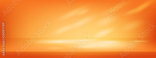 Cuadro en lienzo Orange limbo ground for yellow studio room background