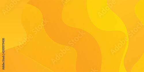 Abstract Orange and Yellow Fluid Wave Background with Vibrant Gradient Curves.Vector Illustration Eps 10