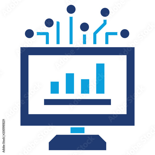 Information Technologi Flat Blue Icon