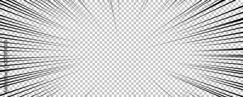 Black comic book transparent background