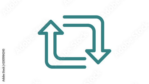 Teal swap arrows icon