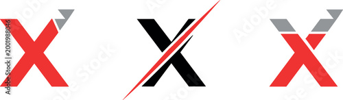 Free Download Modern letter X logo collection featuring bold geometric shapes, abstract cuts, and dynamic corporate branding symbols for professional identity design - GFXLoad