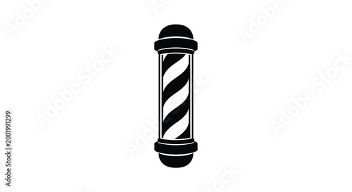 barber pole silhouette high quality professional detailed modern