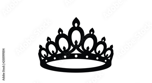 tiara silhouette on white background high quality professional