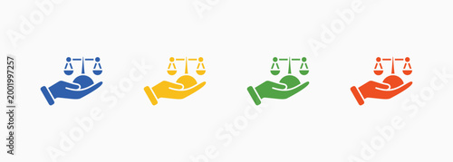 Fairness Icon Set Color Multiple Style Collection Element For Design