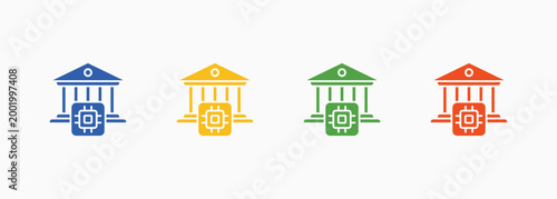Ai Governance Icon Set Color Multiple Style Collection Element For Design