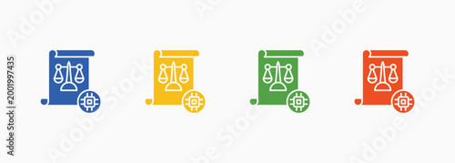 Ai Law Icon Set Color Multiple Style Collection Element For Design