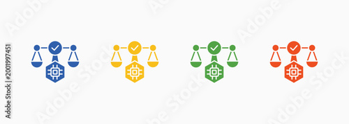 Ai Justice Icon Set Color Multiple Style Collection Element For Design