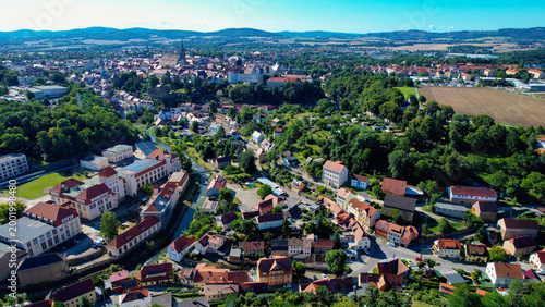 Photos Aerial panorama view of the city Bautzen in east Germany on a sunny day in late