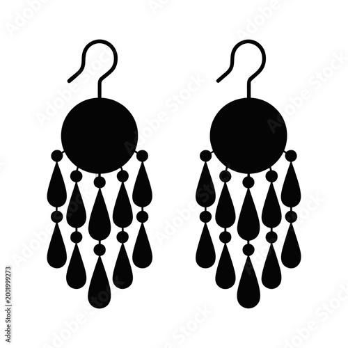 Chandelier drop earrings silhouette icon elegant jewelry design