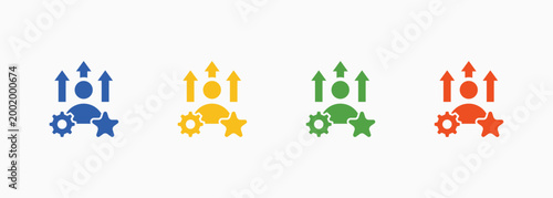 Develop Icon Set Color Multiple Style Collection Element For Design