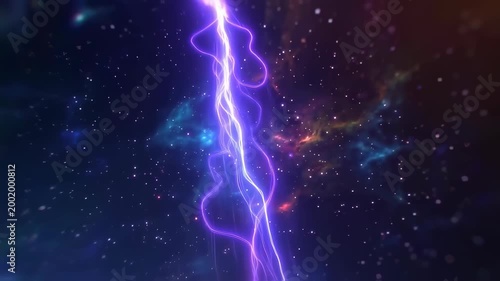 Lightning in a Starry Sky with Points, Lines, and Shapes of Space
