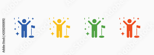 Achieve Icon Set Color Multiple Style Collection Element For Design