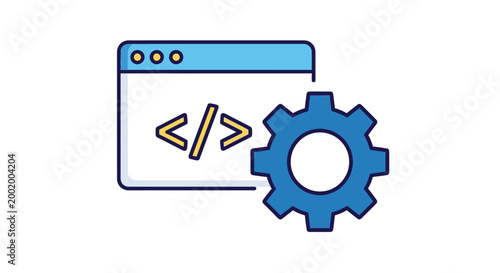 web browser icon with settings gear high quality