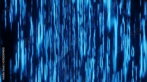 Flow of Digital Data with Blue Glow in Cyberspace Matrix Design