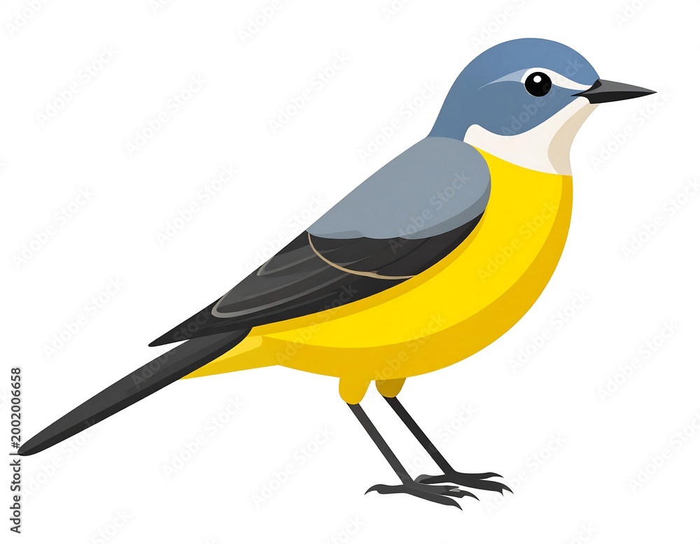 Obraz premium Bird standing sideways.