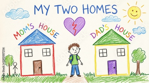 Child having two homes after parental separation