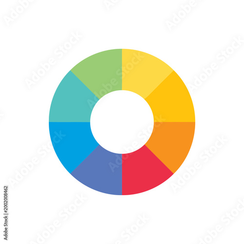 Free Download Colorful Circular Color Wheel Chart Infographic - GFXLoad