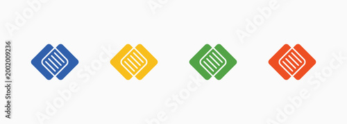 Фотография Combine Icon Set Color Multiple Style Collection Element For Design