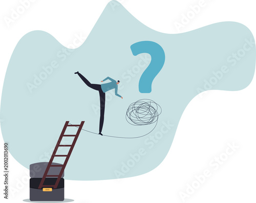Uncertainty, unknown problem, challenge to overcome or investment risk, find out solution for business difficulty,human life and situation.