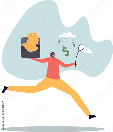 Cloud investment, new technology using cloud computing stock rising up and gain more profit in new normal economic .human life and situation.