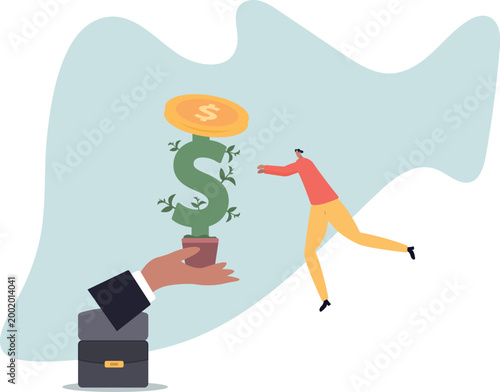 Growth stock return or dividend investment, saving and prosperity or success business achievement .human life and situation.