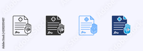 Consent Icon Set Multiple Style Various Collection Illustration 