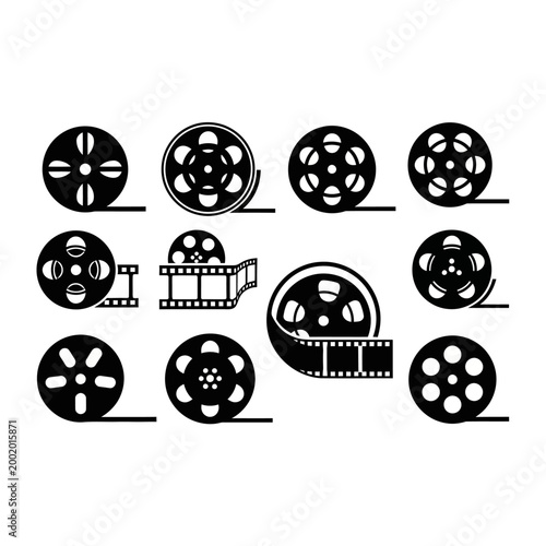 Vintage Film Reels Collection: Cinema Icons, Movie Production Symbols
