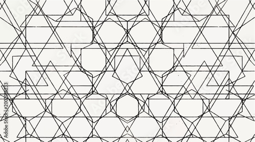 Geometric Pattern Abstract Design A Complex Interplay of Intersecting Lines and Shapes Forming a Dynamic Visual Arrangement