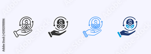 Sustain Icon Set Color Multiple Style Collection Illustration
