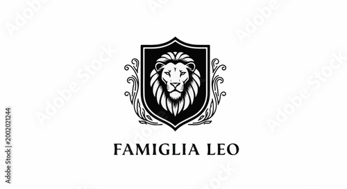 Free Download A regal lion's head emblem with decorative flourishes and text below - GFXLoad