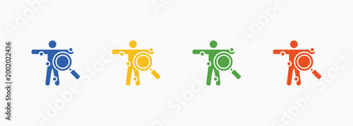 Schilderij op canvas Symptom Icon Set Color Multiple Style Collection Illustration