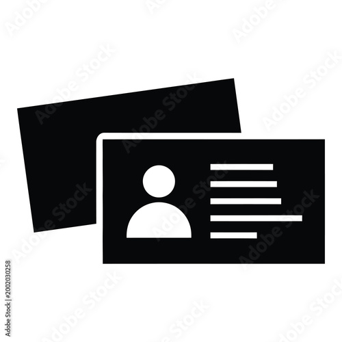 Identification Card Template Featuring a Person Profile Icon and Personal Data Layout Design