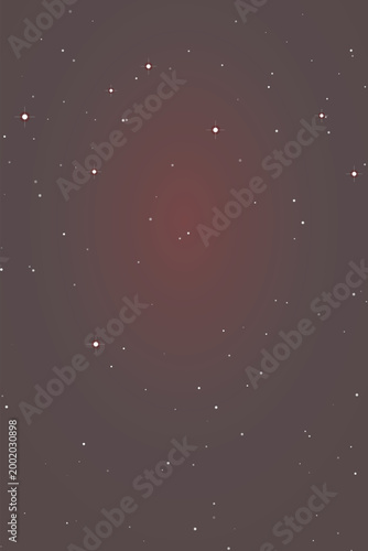 Dark cosmic background with glowing red nebula and stars sci fi background