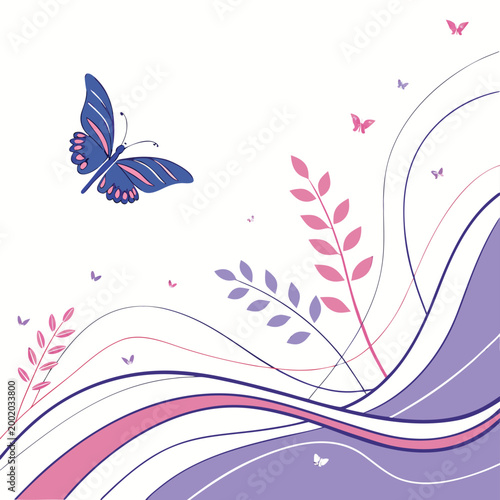 Modern Minimalist Abstract Wave Background