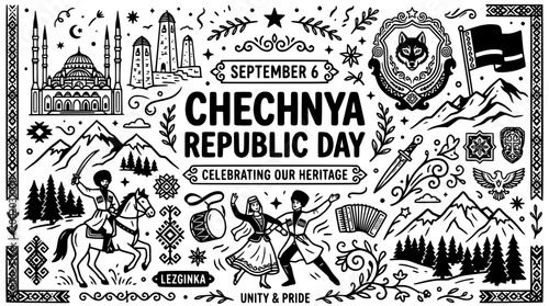 Chechnya Republic Day Celebration Banner