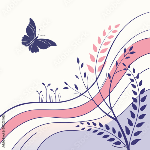 Modern Minimalist Abstract Wave Background